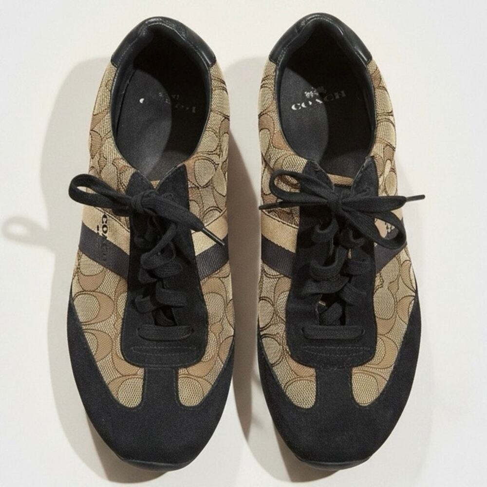COACH Kelson Outline Signature Suede sneaker Sz 10